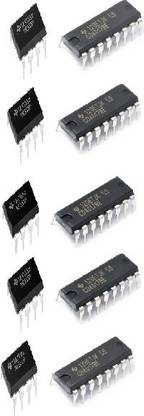 SAI ROBOTIC NE 555 Timer IC & CD4017BE IC Logic IC Decade Counter/Divider, 11 MHz, 1 Gate, 1 Input, 3 V to 18 V, DIP-16 ( 5 Pairs ) Electronic Components Electronic Hobby Kit
