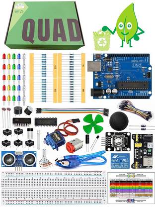 Quad Store Lets Go Green Basic Starter Kit compatible with Arduino IDE and Uno R3 Electronic Components Electronic Hobby Kit