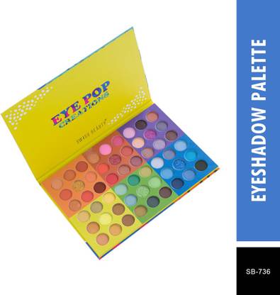 SWISS BEAUTY Eye Pop Creations Eyeshadow Palette | 54 Colors Matte & Shimmery High Pigmented Color Board Beauty EyeShadow Palette Eye Shadow Palette, Long Lasting Makeup Palette 30 g