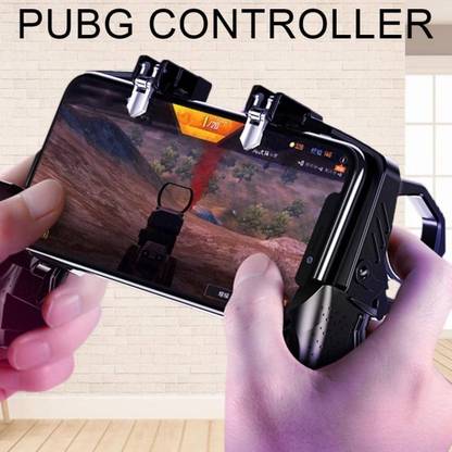 ANY KART Gun Trigger PUBG Mobile Game Controller 4 Finger Operations/Fast Shooting L1R1 Button Gamepad with Blue Logo Thumb & Finger Sleeve for Mobile Game  Gaming Accessory Kit