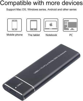 VIBOTON M.2 NVME Ssd Disk Case For NVME Ssd .. 2.5 inch Shock Resistant With TYPE C TO USB 3.0 Cable , It Does Not Support M.2 NGFF ( M.2 SATA ), It Supports Only PciE NVME SSD