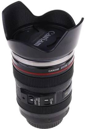Gkp Camera Lens Coffee with Lid, Photo Coffee Cup, Stainless Steel Thermos Lens Leak Proof for Photographer Lovers Present Bone China Coffee Mug