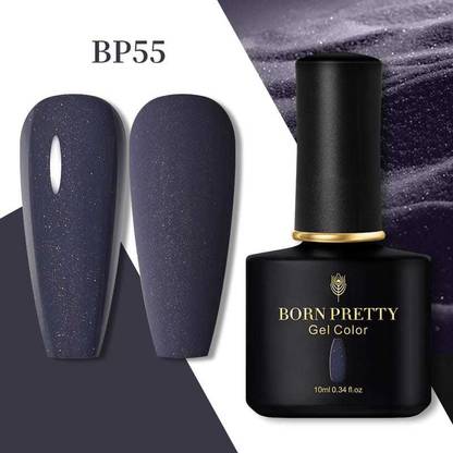 BORN PRETTY Gel Nail Polish Black Spar Series Color UV LED Lamp Required DIY Soak Off UV Gel Nail Varnish (BP-10ml-55) BP-BSS-55