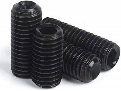 sl sales Bolt M5X 8mm Allen Grub Screw (Allen Key Free) Grub Bolt Grade 12.9 Alloy Steel Black Oxide Allen Screws(Pack Of 10)