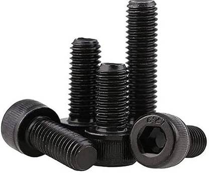 sl sales Bolt M6 X 14MM Allen Bolt Cap Screw (Allen Key Free)Socket Head Cap Screws Grade 12.9 Alloy Steel Black Oxide(Pack Of 10)