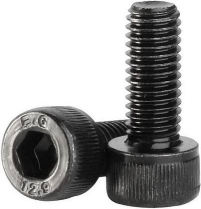 sl sales Bolt M4 X 20MM Allen Bolt Cap Screw (Allen Key Free)Socket Head Cap Screws Grade 12.9 Alloy Steel Black Oxide(Pack Of 10)