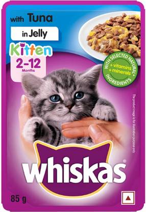 Buy Whiskas (2 – 12 Months) Tuna 0.085 kg Wet New Born Cat Food at Rs. 12