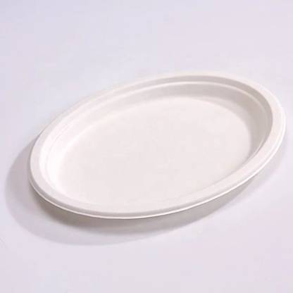 Quit Plastic 12 INCH PLAIN OVAL PLATE SETS Dinner Plate