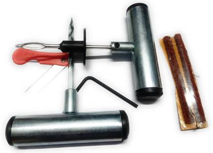 SEAHORSE POLYMERS Tyre Puncture Repair Kit for Car Bike and Motorcycle, Complete Kit with Free Red Bag Tubeless Tyre Puncture Repair Kit