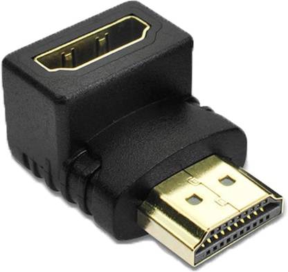 dhruvga HDMI 90 Degree Right Angle Adapter HDMI Male To Female HDMI L Shape Connector. (DHV-CVT-0148) Media Streaming Device