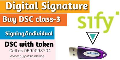 safescrypt digital signature certificate in sify Class 3 signing 2 years with M-token usb complete dsc for ITR TAX GST MCA Tradmark eFilling ROC CSC IRCTC Smart Key
