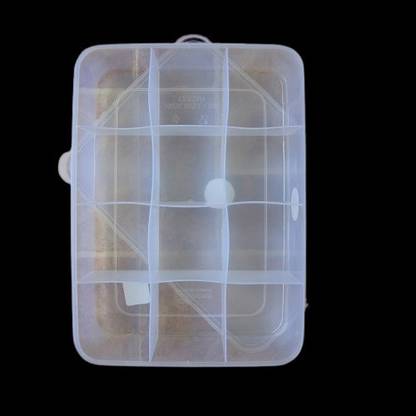 V_GADGETS 12 Grid Multi-Purpose Plastic Transparent Storage Box Storage Box