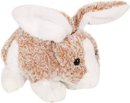 Rowan Fuzzbuzz Soft Furry Bunny - White - 25cm  - 25 cm