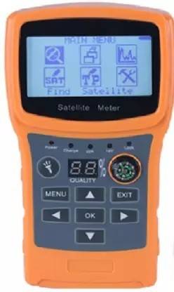 S Traders SF-700 Digital Satellite Finder DB Meter Tester with Spectrum Function + USB Port + LCD Backlight Display + Compass + 4 Led + Buzzer + Power Supply Satellite Signal Strength Quality Meter Pointer Inline IF Gain Measuring Tool for Dish Network, Direct TV Antenna, Satelite TV, Digital TV, Free To Air, DTH Antenna Transmitter Receiver DVB-S DVB-S2 Signal Strength Searcher Angle Measurement Instrument To Adjust & Install Dish DC SOLID JBN SF-700 Digital Voltage Tester Digital Voltage Tester