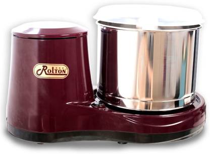 Rolton Table TOP Wet Grinder,2LTR.150 WATTS |Coconut Scraper|Atta Kneader {Colour:Cherry RED} Wet Grinder