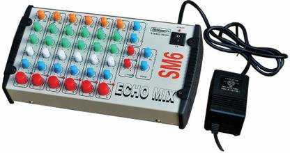 AUDIO ZONE Stranger SM6 Stereo Mixer 6 Channel Analog Sound Mixer