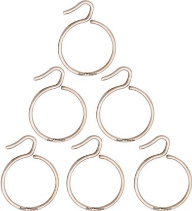 Smart Shophar SHA8CR-SUPR-SL1.25-P6 (Pack Of 6) 1.25 Inches Supreme Curtain Ring, Hook