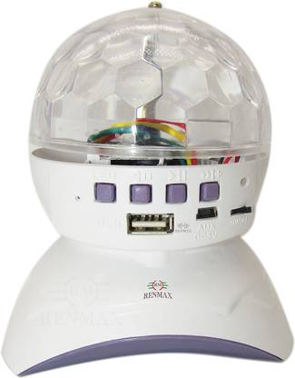 RENMAX Rechargeable Disco Light Bluetooth Music speaker Single Disco Ball