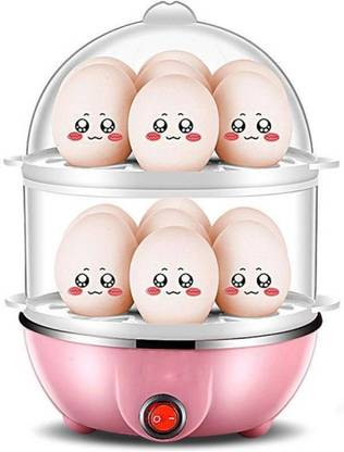 DeltaT Double Layer Egg Boiler Electric Automatic Off 14 Egg Poacher for Steaming, Cooking, Boiling Electric Egg Cooker (14 Eggs) Egg Cooker