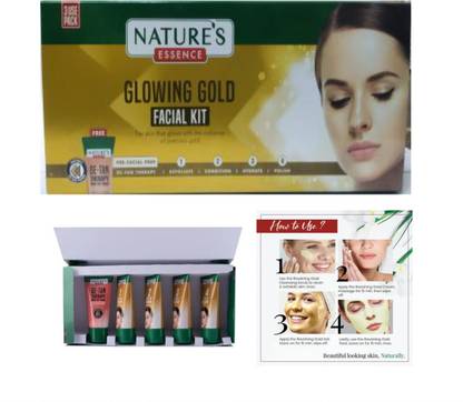 Glow and Go Nature's Gold Facial Kit Mini Pack With 12g Scurb + 12g Massage Cream + 12g Massage Gel + 16g Revitalizing Pack + 60ml Face Wash (12 g)