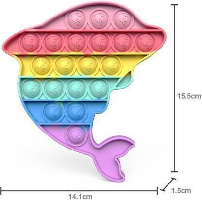 JVTS popp it 3 in 1 Pop It Fidget Toys, Fish kichan Push Pop Bubble Fidget Sensory Toy,Autism Silicone Great Fidget Toy Sensory Toys Novelty Gifts for Adults