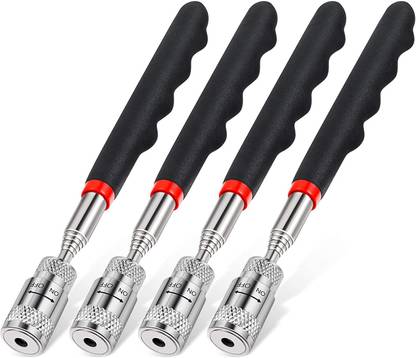 A TO Z TOOLS 4 Pcs LED Telescoping Magnet Tool 8Lb Magnetic Pickup Telescoping Magnet Stick Magnetic Pickup Tool