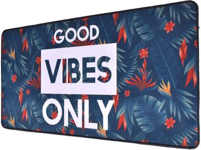 SEAGULL Large Extended XXL Mouse Pad with Non-Slip Rubber Base ,Stitched Embroidery Edge Mouse Mat for Laptop, Computer & Desk - (60 x 30 x 0.2 cm) (Good Vibes Only ) Mousepad