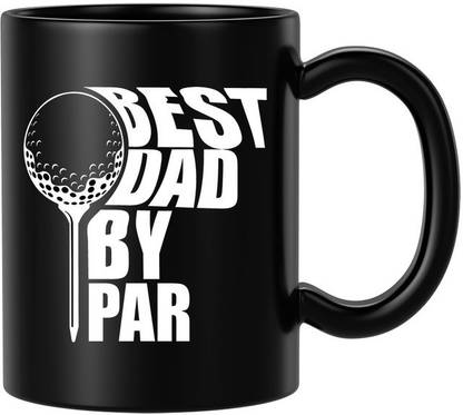 BLISSart Best Dad By Par Multicolour Tea/Milk Cup Best Gift For girls men Husband Wife Ceramic Coffee Mug