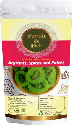 Fresh & Fab 100% Natural and Fresh Dried Slice Kiwi | 400 gm - Pack of 1 Kiwi
