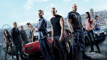 Movies Fast And Furious Dwayne Johnson Paul Ker Matte Finish Poster B-602 Paper Print