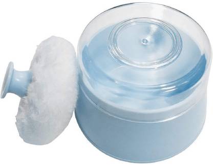 AASA Baby Soft Powder Puff Box, Baby Powder Puff With Case For New Born Babies, Polyester Fibre Powder Puff & Case For Babies