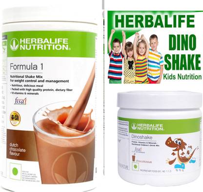 Herbalife Nutrition formula 1 chocolate (500g)+ dinoshake chocolate (200g) Protein Shake