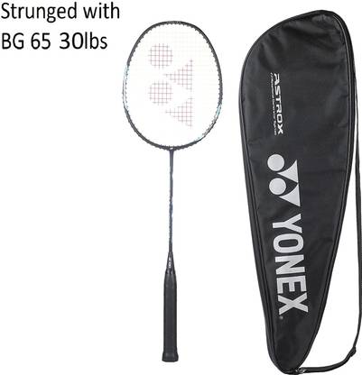 YONEX Astrox Lite 21i Graphite Strunged with BG 65 String (30 lbs )& 1Grip Black Strung Badminton Racquet