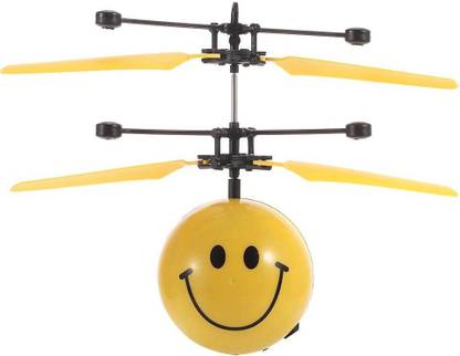 VAIDUE Flying Emoji Smiley Ball | Gravity Sensor | Rechargeable Flying Ball | Disco Light Ball | Infrared Toy | Multi Emoji Design | Multicolor | Pack of Any 1(Emoji Flying Ball)