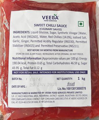 VEEBA Sweet Chilli Sauce 1kg Sauces