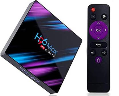 13-HI-13 Smart TV Box Android 10.0 4GB 32GB Support Netflix, Amazon Prime, JIO TV, Hotstar, Thop TV, Miracast 2.4G/5G WIFI Bluetooth Google Media Player Media Streaming Device (Black) Media Streaming Device