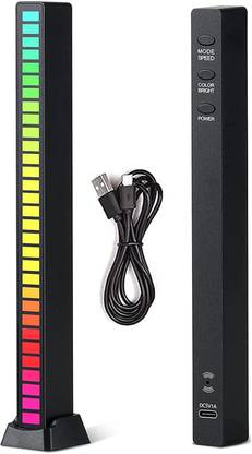 Urban Infotech 32-Bit Wireless Sound Activated RGB Light Voice Pickup Rhythm Indicator Ambient LED Music Light Colourful Spectrum Light for Car DJ Studio Gaming Party Interior Decor Smart Sensor Light