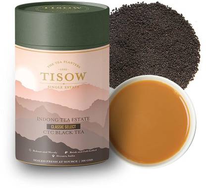 TISOW Indong Tea Estate | Pure & Unblended CTC Tea | Single Estate | 200gms (100 Cups) Black Tea Drum