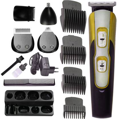 NGHF Professional Electric 10 in 1 Multi Function Rechargeable Waterproof Trimmer Trimmer 60 min  Runtime 4 Length Settings