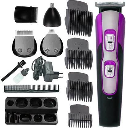 JJK 10 In 1 Professional Rechargeable Hair Trimmer Metal Barber Use Electric Hair Clipper Trimmer 60 min  Runtime 4 Length Settings