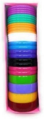 nimi creation supreme quality multicolor assorted plastic bangles for art and craft and silk thread jewellery making kit (1 cut 2 cut and 4 cut ) combo set size comes in 2.10