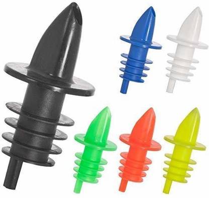 TSS Free Flow Liquor Bottle Pourer, Plastic Pourer Mixed Colors for Bar, Hotel, Restaurant and Home use Plastic Bottle Stopper