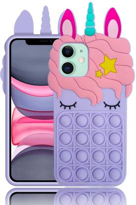 CASE CREATION Back Cover for iPhone 11 Unicorn Case for Girls Push Pop Bubble Fidget Toy Stress Relief Soft Silicone Cover