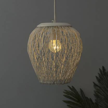 Homesake Hanging White Steel Wire Mesh Pendant, hanging light, lamp Pendant Lamp Ceiling Lamp