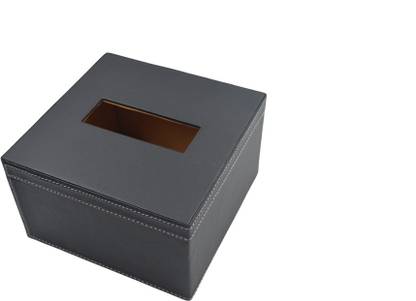 TheCcraftTree 1 Compartments Leather Handmade Square Tissue Cover Box Holders Case Pumping Paper Car Hotel Home Gift Vehicle Tissue Dispenser