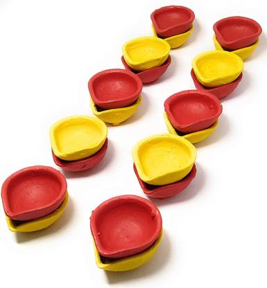Pottery (Pack of 20) Table Diya Set