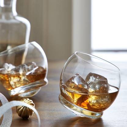 Bohemia Crystal (Pack of 6) Crazy Glass Set Whisky Glass