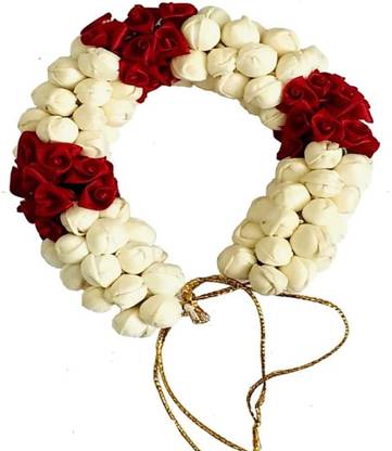 trusetedwell Artificial Mogra Paper Fabric Gajra for Women and Girls 0002 Bun Bun Clip