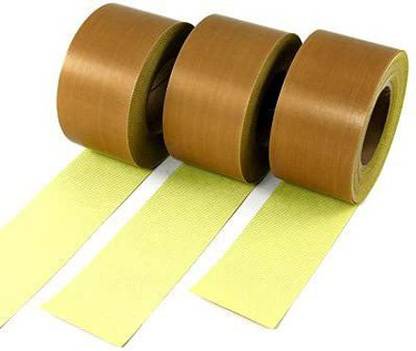 JONSON Teflon Tape Use in Heat Sealing Machine & Industrial Equipment,Resists Chemicals,Heat Sealing Application-48mm X 10 Mtr 999 cm Single Sided Tape
