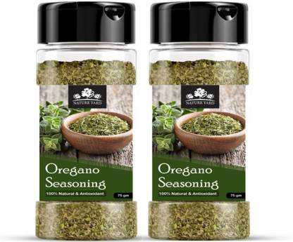 NATURE YARD Oregano Seasoning pizza herb - 150gm(combo pack of 2*75gm) - For Pizza, Pasta, Sandwiches and Italian Foods Premium Quality sprinkler pack - 100% Natural and Antioxidant